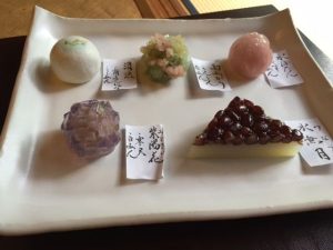 fresh Japanese sweets for tea ceremony Kyoto