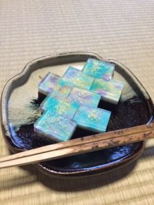 Japanese sweets "milky way" for tea ceremony