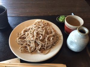 Japanese soba lunch in Kyoto