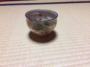 autumn tea bowl in Kyoto