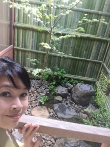 Japanese garden beside a tea room