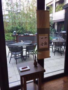 tea ceremony at the hotel